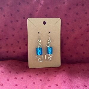 Elegant Blue and Silver Earrings